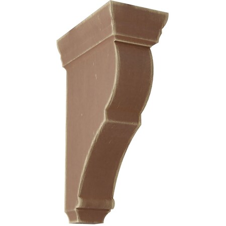 Ekena Millwork 2"W x 4 1/2"D x 8"H Small Rojas Wood Vintage Decor Corbel, Weathered Brown CORWD02X04X08RJBR